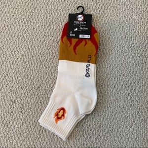 Demon Slayer: Kimetsu no Yaiba socks - Rengoku (official goods from GU Japan)
